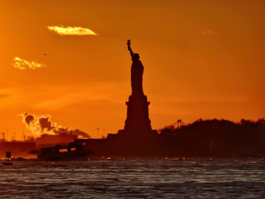 Sonnenuntergang Freiheitstatue